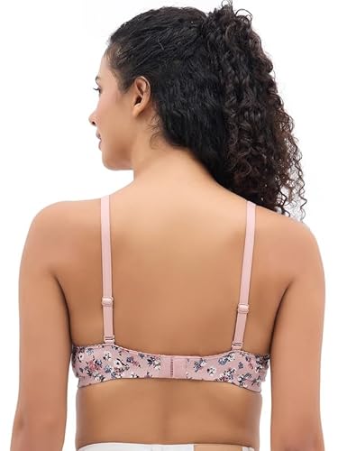 Clovia Women’s Cotton Printed T-Shirt Bra – Lightly Padded, Wire-Free, Full-Cup Comfort